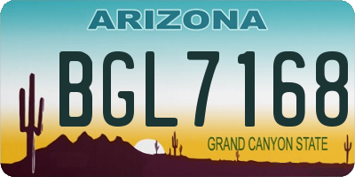 AZ license plate BGL7168