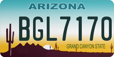 AZ license plate BGL7170