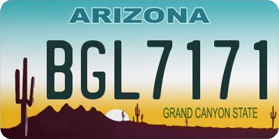 AZ license plate BGL7171