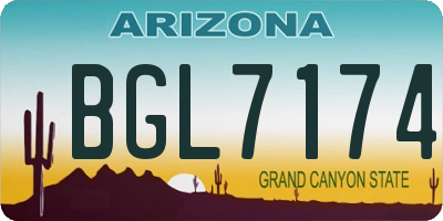 AZ license plate BGL7174