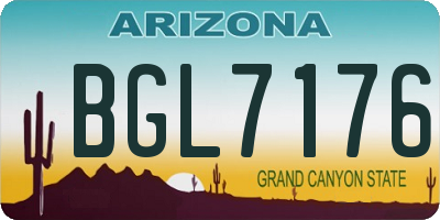 AZ license plate BGL7176