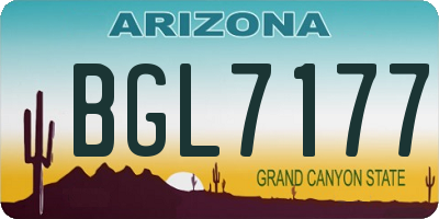 AZ license plate BGL7177