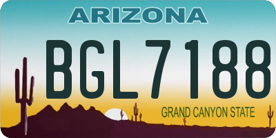 AZ license plate BGL7188