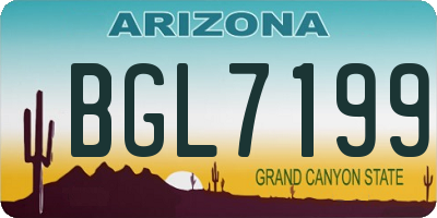 AZ license plate BGL7199
