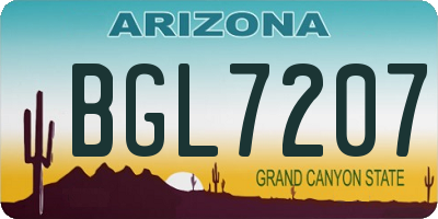 AZ license plate BGL7207
