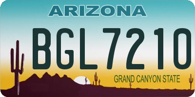 AZ license plate BGL7210