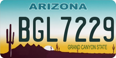 AZ license plate BGL7229