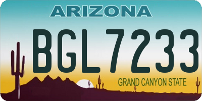 AZ license plate BGL7233
