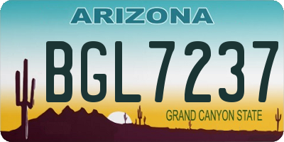 AZ license plate BGL7237