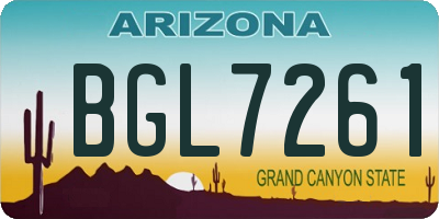 AZ license plate BGL7261
