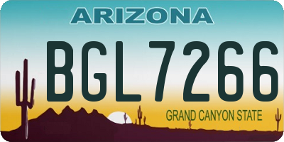 AZ license plate BGL7266