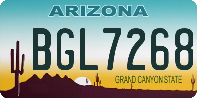 AZ license plate BGL7268