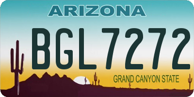 AZ license plate BGL7272