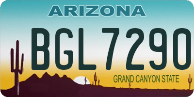 AZ license plate BGL7290