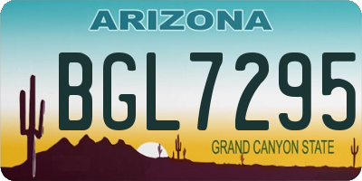 AZ license plate BGL7295