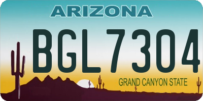 AZ license plate BGL7304