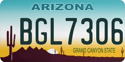 AZ license plate BGL7306
