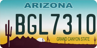 AZ license plate BGL7310