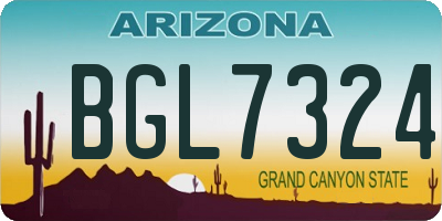 AZ license plate BGL7324