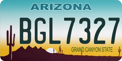 AZ license plate BGL7327