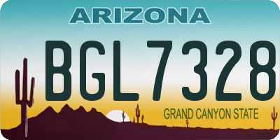 AZ license plate BGL7328