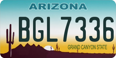 AZ license plate BGL7336
