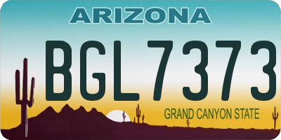 AZ license plate BGL7373