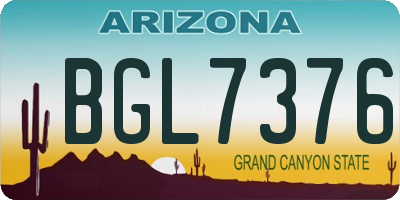 AZ license plate BGL7376