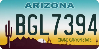 AZ license plate BGL7394