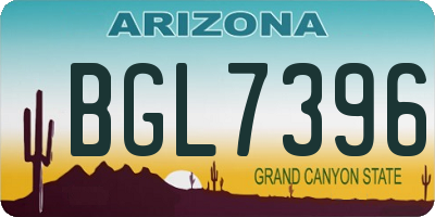 AZ license plate BGL7396