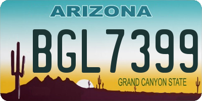 AZ license plate BGL7399