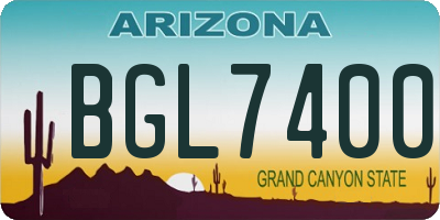 AZ license plate BGL7400