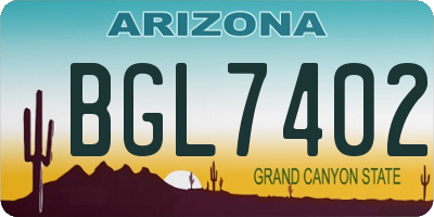 AZ license plate BGL7402