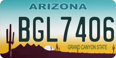 AZ license plate BGL7406