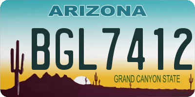AZ license plate BGL7412