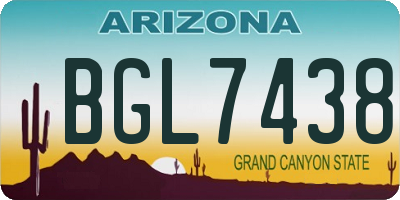 AZ license plate BGL7438