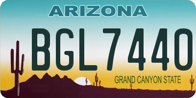 AZ license plate BGL7440