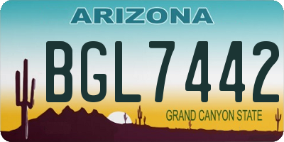 AZ license plate BGL7442