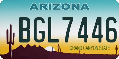 AZ license plate BGL7446