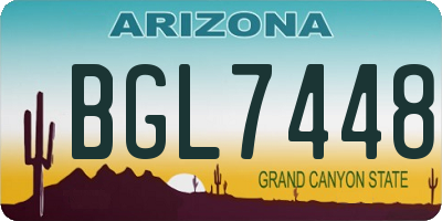 AZ license plate BGL7448