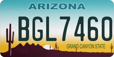AZ license plate BGL7460