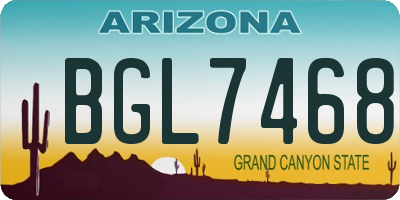 AZ license plate BGL7468