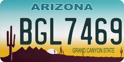 AZ license plate BGL7469