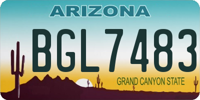 AZ license plate BGL7483