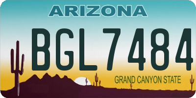 AZ license plate BGL7484