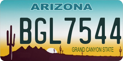 AZ license plate BGL7544
