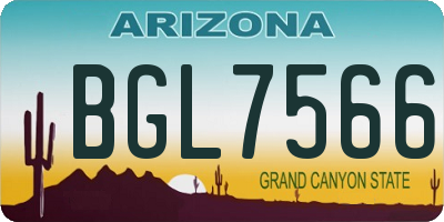 AZ license plate BGL7566