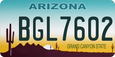 AZ license plate BGL7602