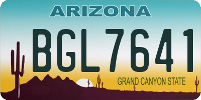 AZ license plate BGL7641