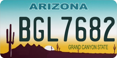 AZ license plate BGL7682
